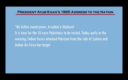 Ayub Khan&#8217;s 1965 Address